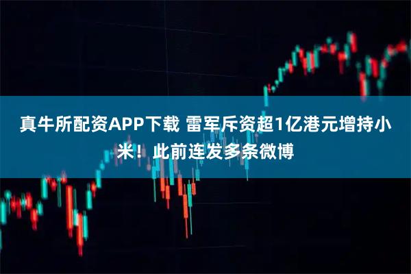 真牛所配资APP下载 雷军斥资超1亿港元增持小米！此前连发多条微博